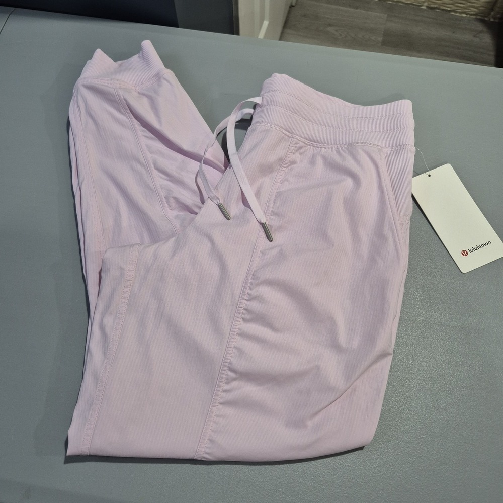 Lululemon Pants Womens 10 Pink Organza Dance Studio Jogger Lined Mid Rise